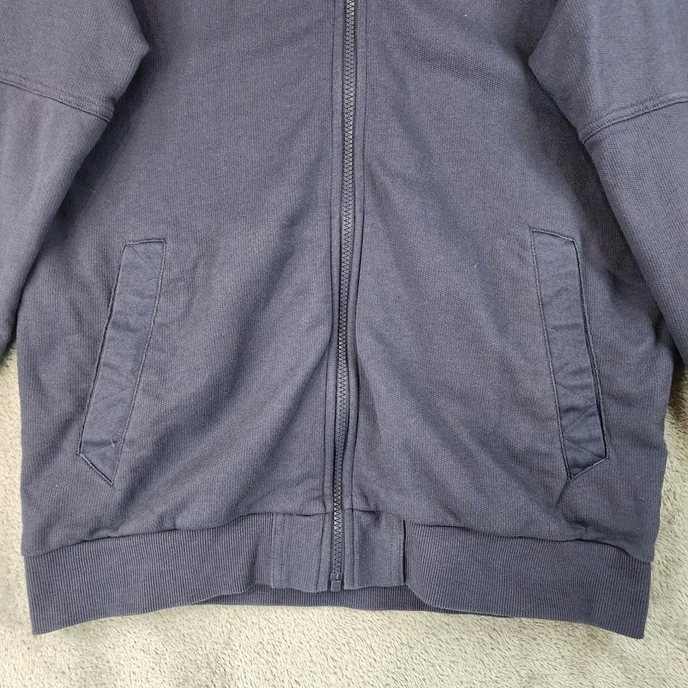 Adidas Trio Tracksuit Mens Large Jacket Medium Joggers Navy Blue Gold Set - Picture 13 of 16